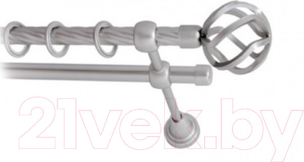 Изображение товара Набор наконечников для карниза Lm Decor YF097 Булава 16мм (2шт, сатин)