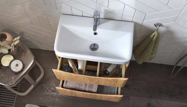 Изображение товара Тумба под умывальник Velvex Clay 60.2Y / tpCLA.60.2Y-230 (дуб верона)