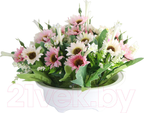 Изображение товара Искусственный букет Merry Bear Home Decor EGB3121014 (розовый/белый)