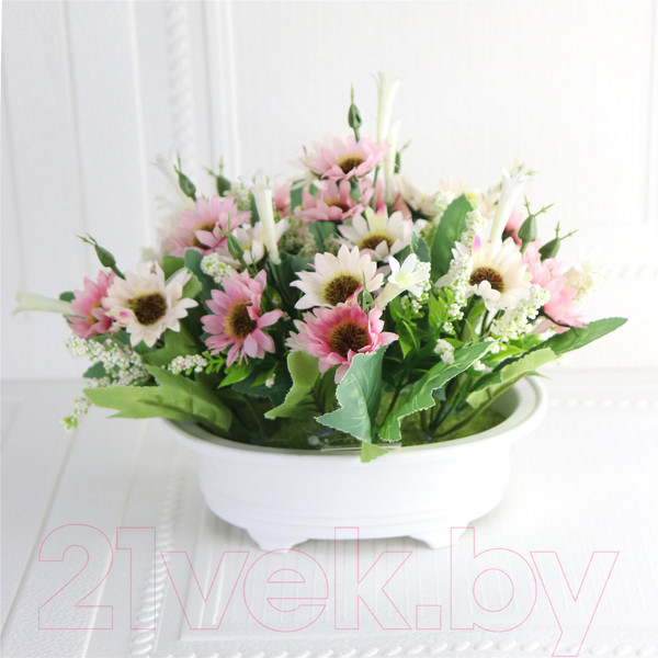 Изображение товара Искусственный букет Merry Bear Home Decor EGB3121014 (розовый/белый)