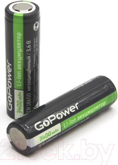 Изображение товара Аккумулятор GoPower 18650 Li-ion 3.6В 3400мАч / 00-00015349