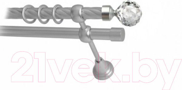 Изображение товара Набор наконечников для карниза Lm Decor YF130 Кристалл 19мм (2шт, сатин)