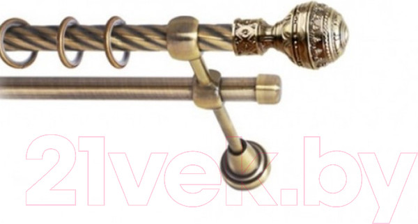 Изображение товара Набор наконечников для карниза Lm Decor YF161 Ампир 19мм (2шт, антик)