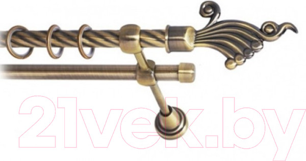 Изображение товара Набор наконечников для карниза Lm Decor YF023 Кения 25мм (2шт, антик)