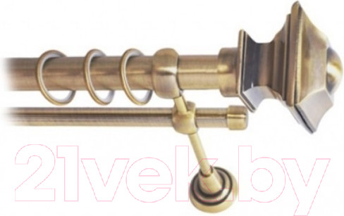 Изображение товара Набор наконечников для карниза Lm Decor YF030 Верди 25мм (2шт, антик)