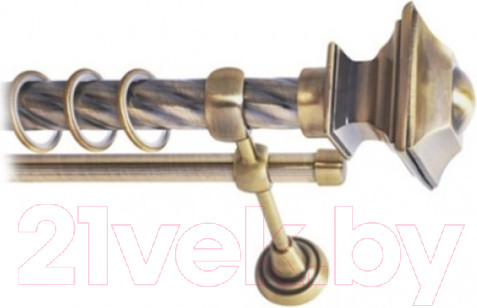 Изображение товара Набор наконечников для карниза Lm Decor YF030 Верди 25мм (2шт, антик)