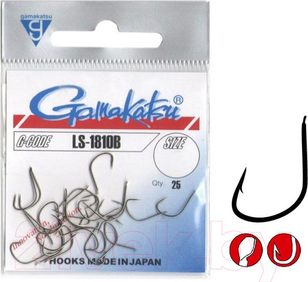 Изображение товара Набор крючков рыболовных Gamakatsu LS-1810B Hooks Bronze №12 / 146548-012 (25шт)