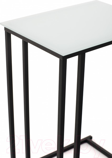 Изображение товара Приставной столик РасГар Престиж (белый/черный)