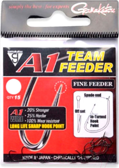 Изображение товара Набор крючков рыболовных Gamakatsu A1 Team Feeder Fine Feeder №10 / 185076-010