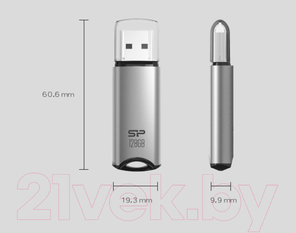 Изображение товара USB flash накопитель Silicon Power Marvel M02 128GB (SP128GBUF3M02V1S)
