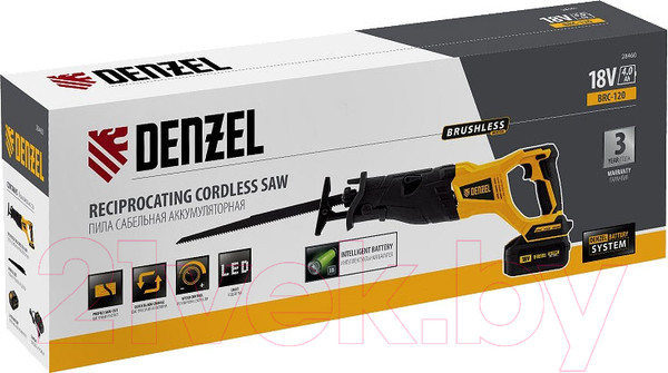 Изображение товара Сабельная пила Denzel BRC-120 / 28460