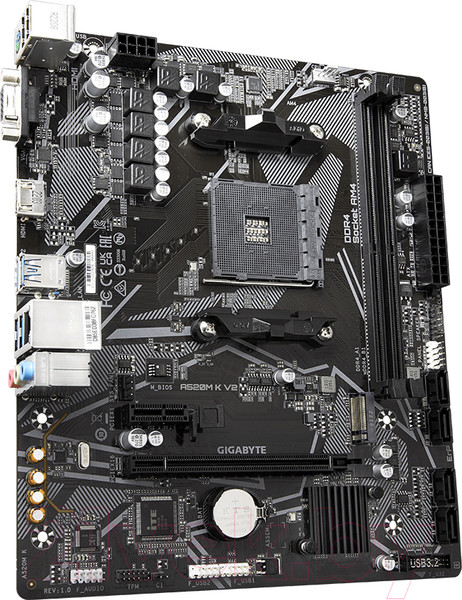 Изображение товара Материнская плата Gigabyte A520M K V2