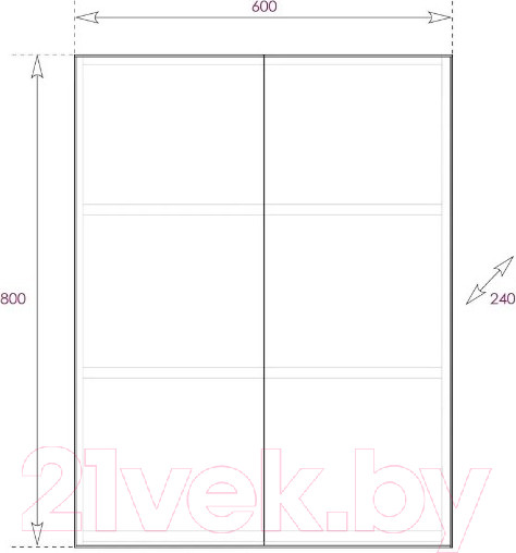 Изображение товара Шкаф для ванной Onika Маркус 60 (306010)