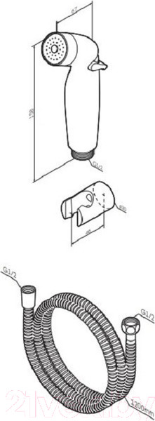 Изображение товара Лейка гигиенического душа AM.PM F0202032