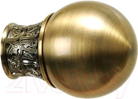 Изображение товара Набор наконечников для карниза Lm Decor YF037 Тиффани 25мм (2шт, антик)