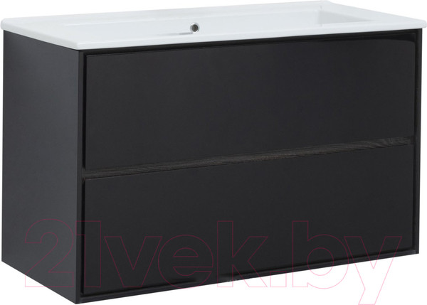 Изображение товара Тумба под умывальник Aquanet Милан 105 / 316690 (черный глянец)