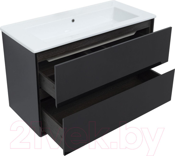 Изображение товара Тумба под умывальник Aquanet Милан 105 / 316690 (черный глянец)