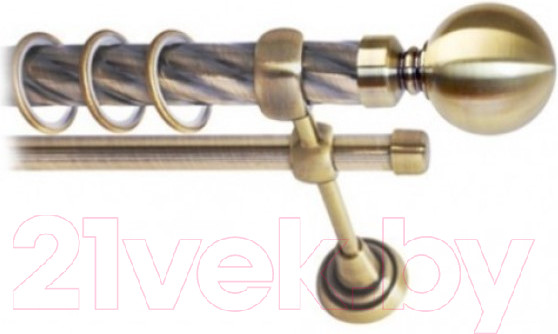 Изображение товара Набор наконечников для карниза Lm Decor YF059 Шар большой 25мм (2шт, антик)