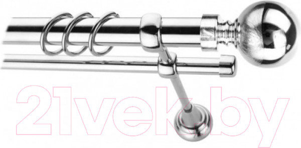 Изображение товара Набор наконечников для карниза Lm Decor YF059 Шар большой 25мм (2шт, хром)