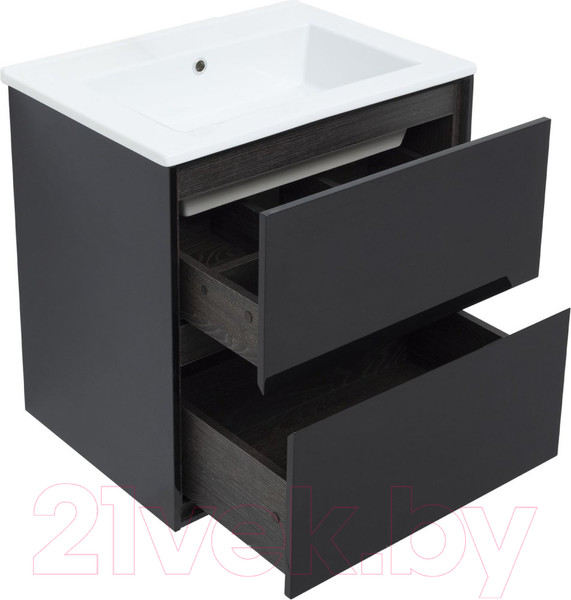 Изображение товара Тумба под умывальник Aquanet Милан 65 / 306379 (черный глянец)