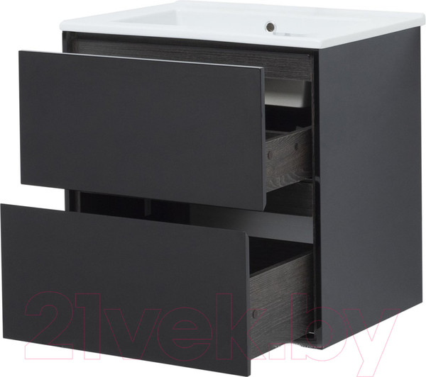 Изображение товара Тумба под умывальник Aquanet Милан 65 / 306379 (черный глянец)