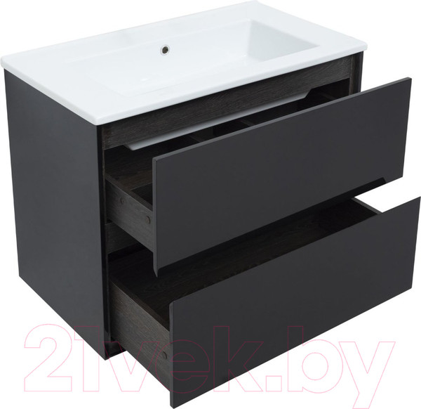 Изображение товара Тумба под умывальник Aquanet Милан 85 / 316703 (черный глянец)