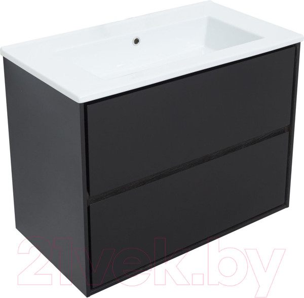 Изображение товара Тумба под умывальник Aquanet Милан 85 / 316703 (черный глянец)