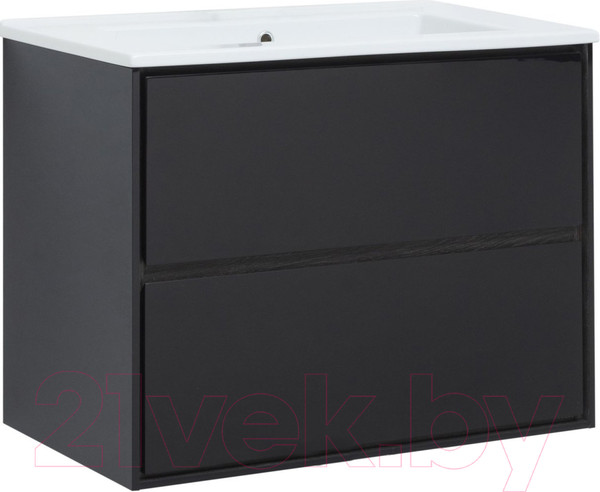Изображение товара Тумба под умывальник Aquanet Милан 85 / 316703 (черный глянец)