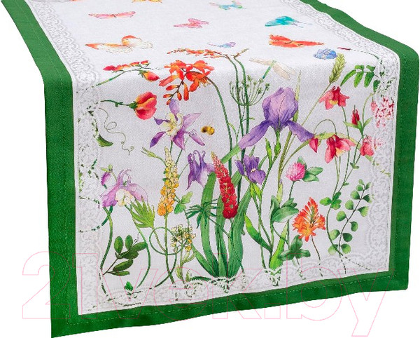 Изображение товара Дорожка на стол Этель Луговые цветы / 4026196 (40x146)