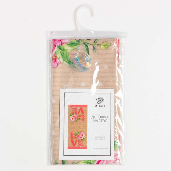Изображение товара Дорожка на стол Этель Пионы / 4026206 (30x70)