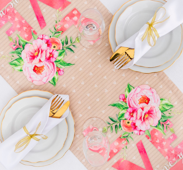 Изображение товара Дорожка на стол Этель Пионы / 4026206 (30x70)