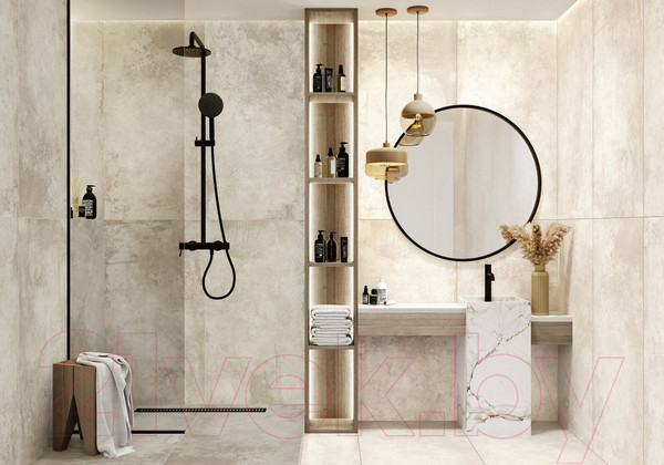 Изображение товара Плитка Alma Ceramica Cemento GFA57CMT40R (570x570, коричневый)