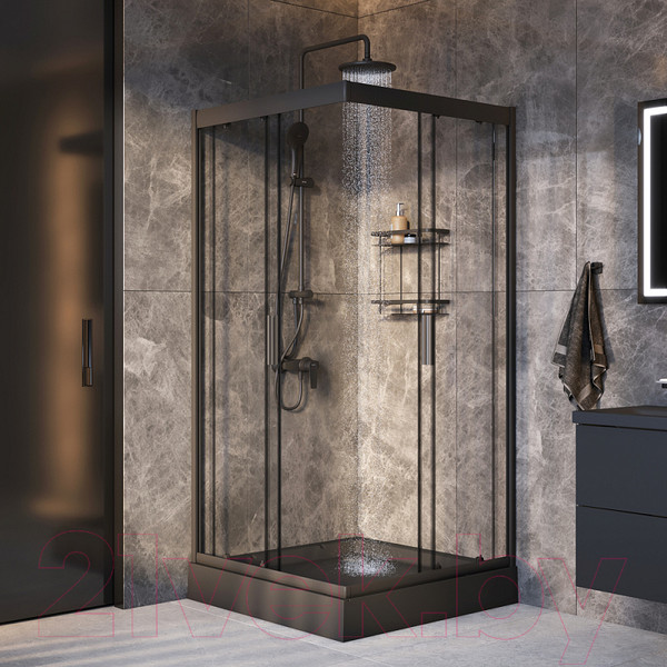 Изображение товара Душевой уголок AM.PM Gem 90x90 WK90EO (черный)