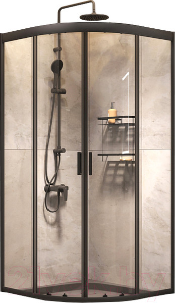 Изображение товара Душевой уголок AM.PM Gem 90x90 WK90EN (черный)