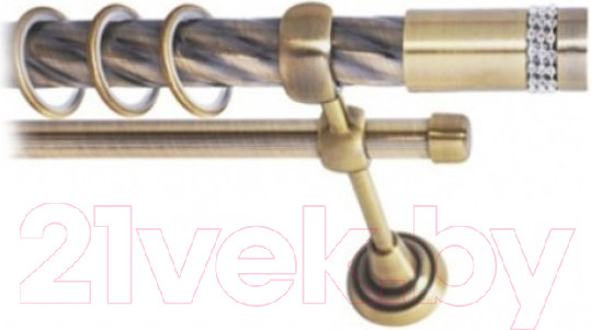 Изображение товара Набор наконечников для карниза Lm Decor YF116 Имидж 25мм (антик)