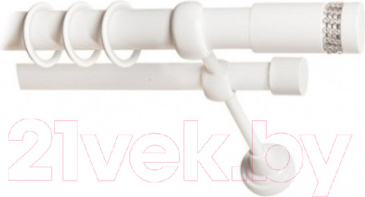 Изображение товара Набор наконечников для карниза Lm Decor YF116 Имидж 25мм (белый глянец)