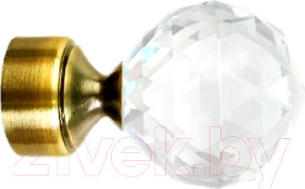 Изображение товара Набор наконечников для карниза Lm Decor YF130 Кристалл 25мм (2шт, золото)