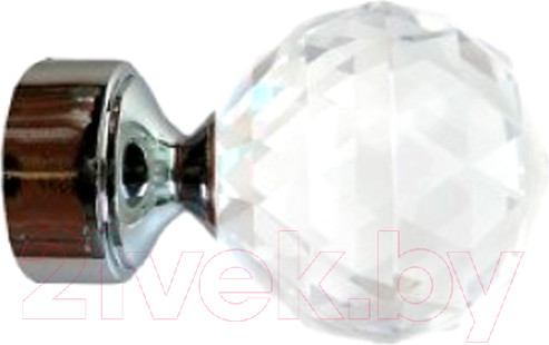 Изображение товара Набор наконечников для карниза Lm Decor YF130 Кристалл 25мм (2шт, хром)