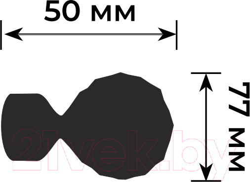 Изображение товара Набор наконечников для карниза Lm Decor YF130 Кристалл 16(19)мм (2шт, сатин)