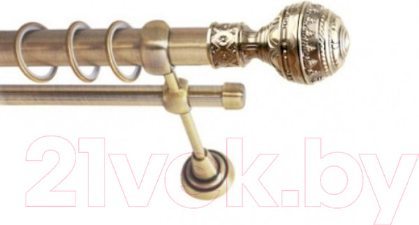 Изображение товара Набор наконечников для карниза Lm Decor YF161 Ампир 25мм (2шт, антик)