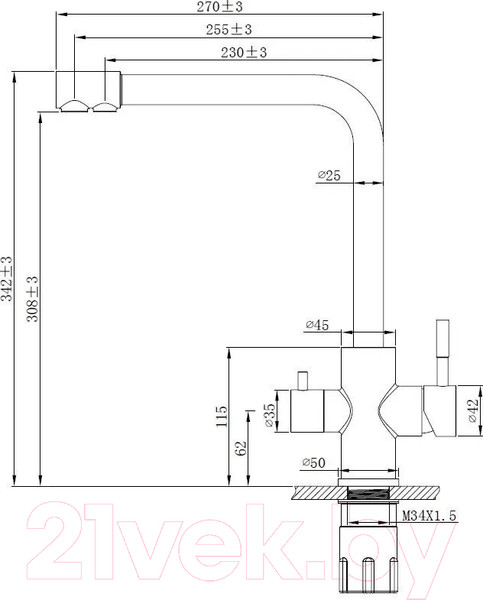 Изображение товара Смеситель Esko K24 B