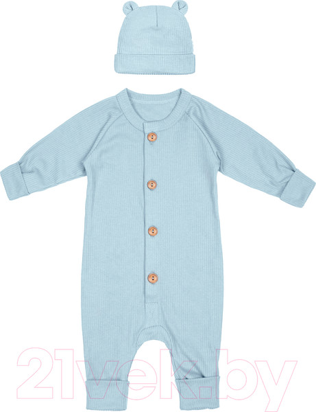 Изображение товара Комплект одежды для малышей Amarobaby Fashion / AB-OD21-FS5001/19-56 (голубой, р.56)