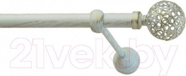 Изображение товара Набор наконечников для карниза Lm Decor YF095 Ажур 25мм (2шт, белое золото)