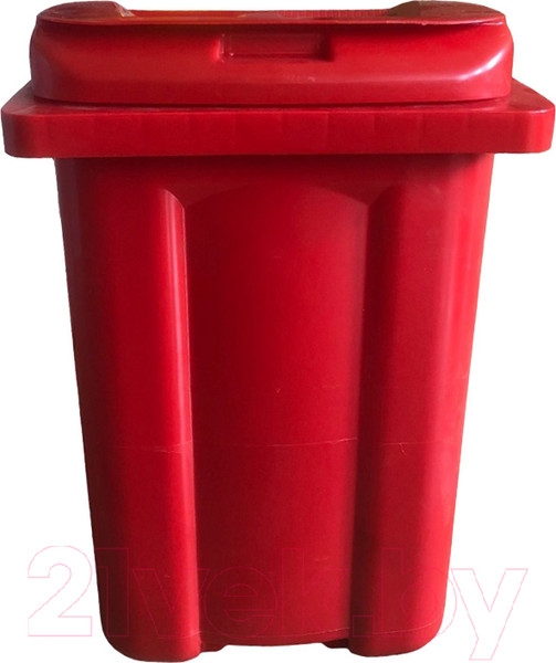 Изображение товара Контейнер для мусора Эдванс 60л, с крышкой (красный, без педали)