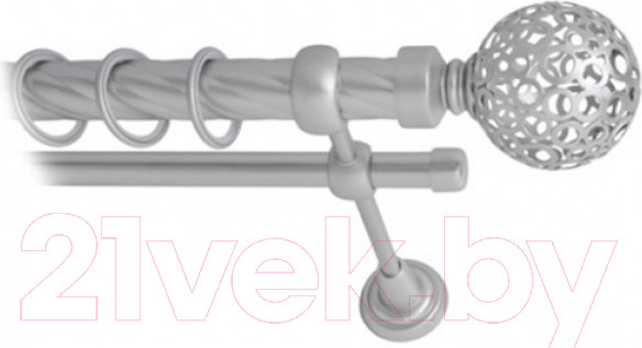 Изображение товара Набор наконечников для карниза Lm Decor YF095 Ажур 25мм (2шт, сатин)