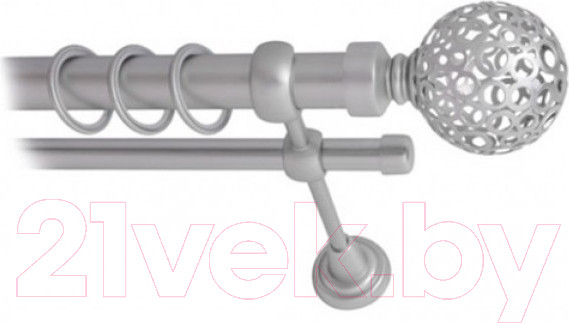 Изображение товара Набор наконечников для карниза Lm Decor YF095 Ажур 25мм (2шт, сатин)