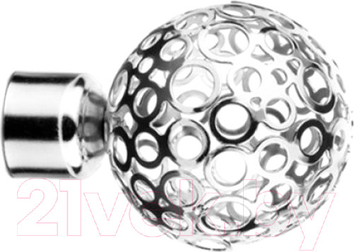 Изображение товара Набор наконечников для карниза Lm Decor YF095 Ажур 25мм (2шт, хром)