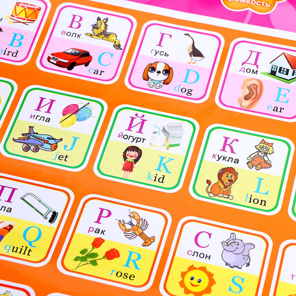 Изображение товара Развивающий плакат Sima-Land Азбука CD625RE / 168116, мягкая обложка