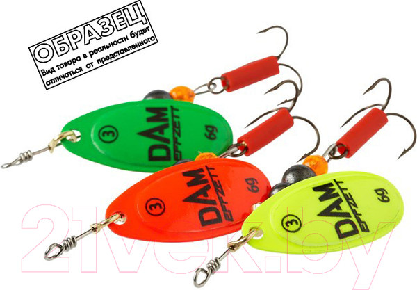 Изображение товара Блесна DAM FZ Fluo Spinner 6 / 60702 (Gold Prisma)