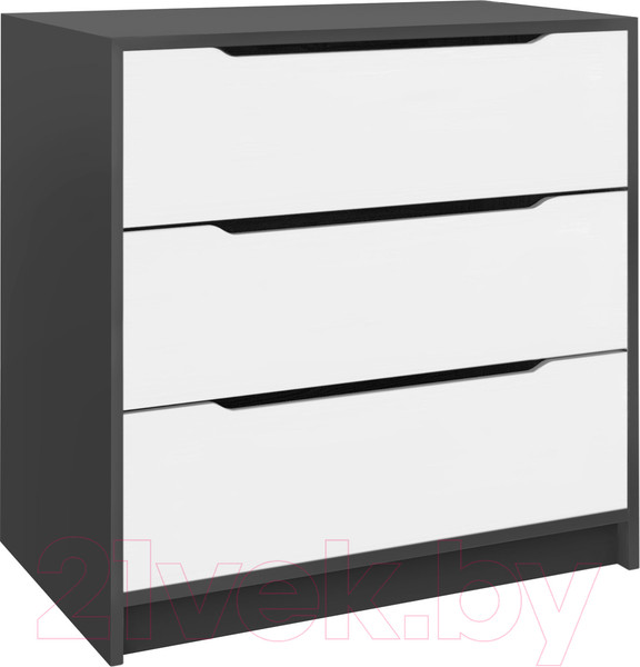 Изображение товара Комод Артём-Мебель Интерио 1 СН 111.04 (белый/графит)